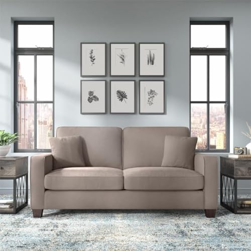 Image of Torque Moscow 2 Seater Fabric Sofa (Light Brown) 2 Person Sofa, Wooden Sofa Set, Couch for Living Room | 1 Years Warranty