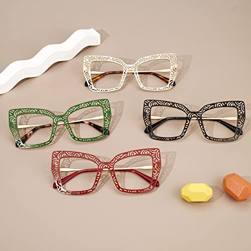Image of VOOGLAM Square Blue Light Glasses for Women Anti UV Eyestrain Dry Eyes Computer Phone TV Eyewear