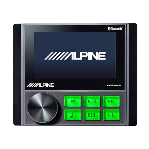 Alpine KAC-CMD-CTR Power Sports/Marine Source & (2 Pair) SPV-65RGB-CAN 6.5