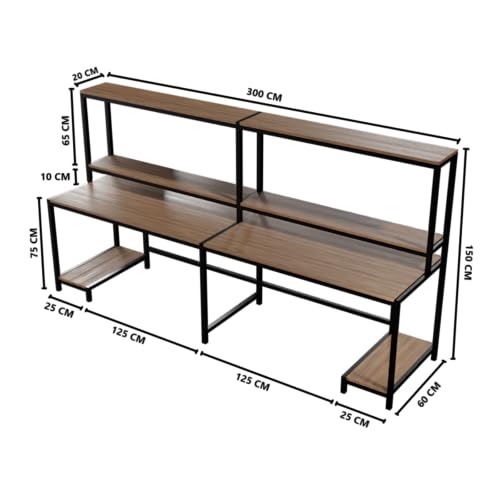 Image of Riyan Luxiwood Ember Computer Table in Engineering Wood for Home & Office, Simple Style Desk, Scratch Resistance Surface.