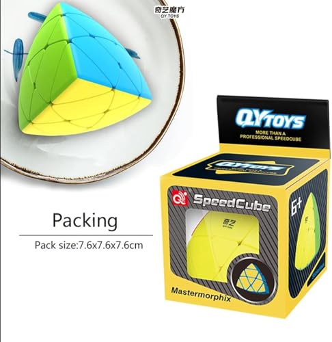Image of M-Alive Qiyi Rubik Cube Puzzle Toy Game 3D Speed Cube, Stickerless Kids Puzzle Cube, Smooth Turning ABS Brain Teaser Toy for Kids and Adults (Qiyi MasterMorphix)