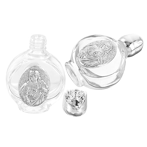 ULTECHNOVO 2 Piezas Botella de frasco de agua floral recipiente de agua botellas de pociones decoraciones de la iglesia para la boda Vidrio