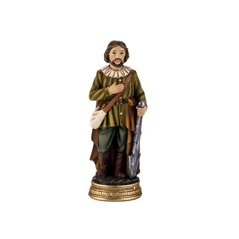 Figurine Saint-Isidro Labrador statuette religieuse résine décoration intérieure 13cm
