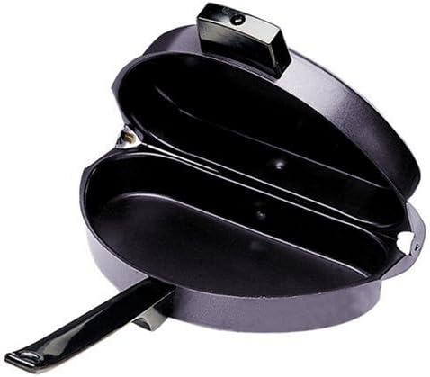 Progressive International Omelet Pan with one side open, showing the non-stick surface