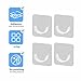 BE-TOOL 4PCS Shower Rod Holders, Tension No Drilling Curtain Holders, Adhesive Shower Retainer Shower Curtain Rod Holder (S)