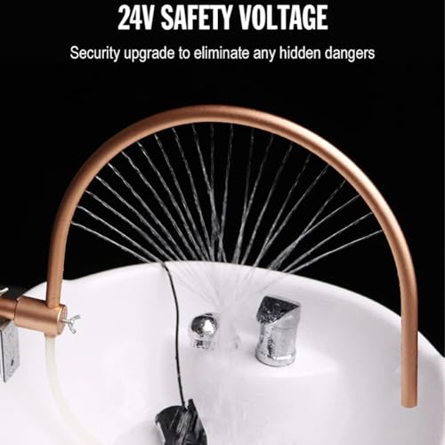 Marco de circulación de agua para spa de cabeza, accesorio de cama de champú ajustable de 180°, marco de salida de terapia de agua para equipos de salón de masaje