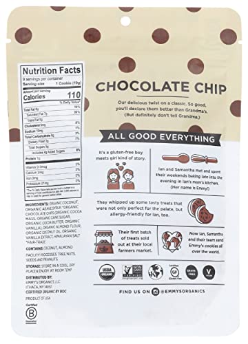 Emmy's Organics Organic Chocolate Chip Coconut Cookies, 6 Oz #TOP1