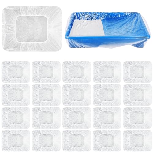 Doublures jetables pour bac à peinture 45cm Hysagtek, lot de 30 protections plastique