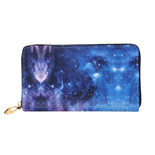 Portefeuille cuir femme galaxie zippé pour sécuriser vos cartes