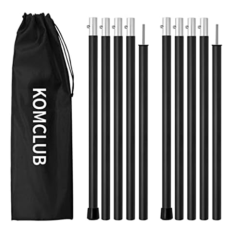 KOMCLUB 5-Section Adjustable Tent Support Poles Cover