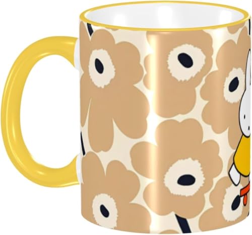 マグカップ 330ml コーヒーマグ おしゃれ ミッフィー マグ コーヒーカップ 陶器 セラミック mug カップ 大容量 耐熱 耐冷 電子レンジ対応 コップ 人気 誕生日 母の日 父の日 友人 プレゼント MGZ2859 黄