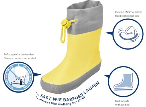 Botas de lluvia respetuosas para niños con diseño flexible tipo descalzo 6