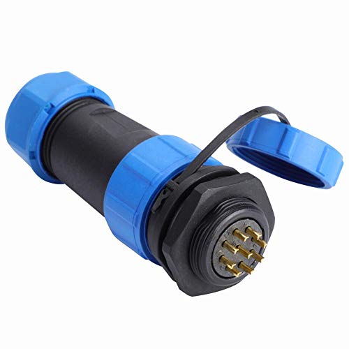 Presa Impermeabile per Presa, Parti e componenti per casse acustiche Connettori Aeronautica Resistenza ad Alta Temperatura Impermeabile IP68 SP21 2Pin/3Pin/4Pin/5Pin/6Pin/7Pin/9Pin(9pin)