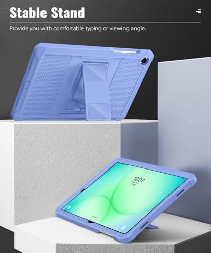 Image of MoKo Shockproof Case Fit Samsung Galaxy Tab A11+ Plus / A9+ 11 Inch | Full Body Rugged Stand Back Cover with Built-in Screen Protector for Galaxy Tab A11+ / A9+ Tablet, Lavender Purple
