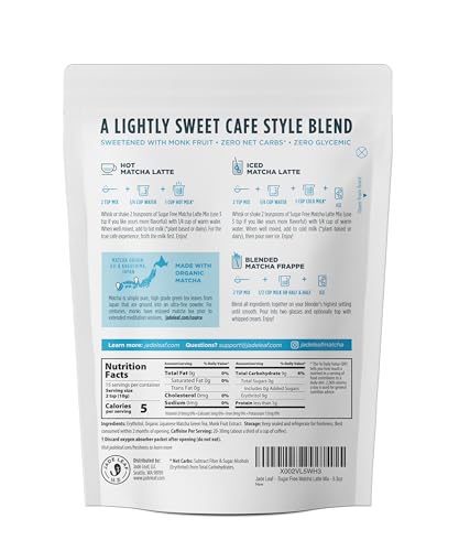 Jade Leaf Matcha Organic Premium Ceremonial Grade Matcha Green Tea Powder - Japanese - Culinary, Ingredient, Ceremonial Barista Teahouse, Latte, Collagen, 5.3 Ounce (Pack of 1), Sugar Free Matcha