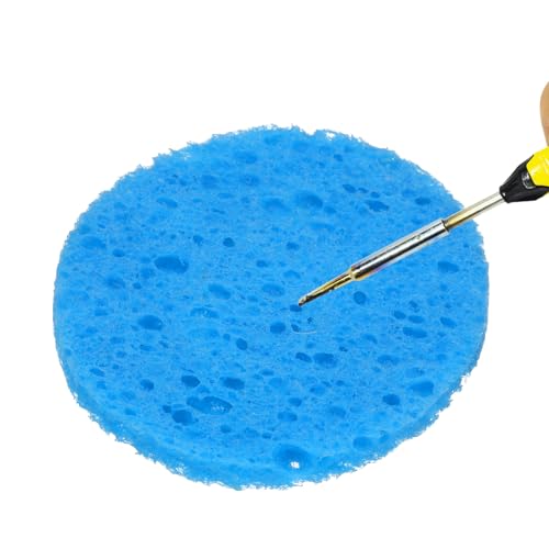 Image of HARFINGTON 6pcs Soldering Iron Cleaning Sponge 1.97 inch Replacement Sponge High Temperature for Cleaning Welding Soldering Iron Tip, Blue