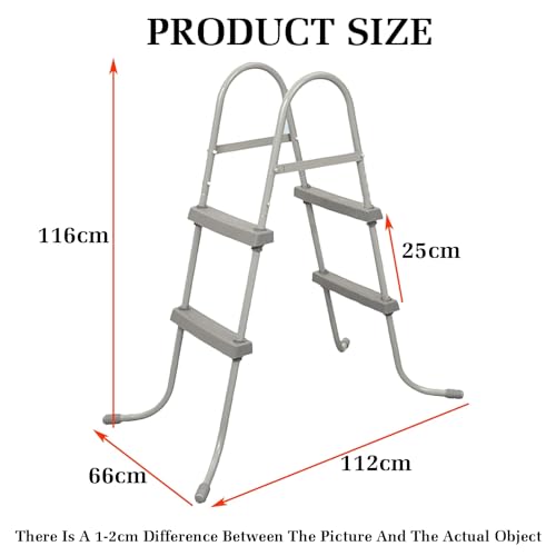 Escalera para piscina de acero inoxidable de 2 peldaños miniatura 2