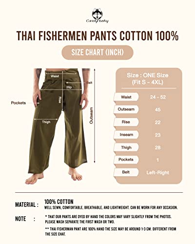 Candyhusky Thai Fisherman Pants Cotton Mens Lounge Pants Hippie Yoga Pants Pirate Pants Lightweight Dark Grey #TOP5