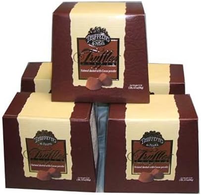 Chocmod Truffettes de France Natural Truffles, Plain, 1000-Gram Boxes (Pack of 5)