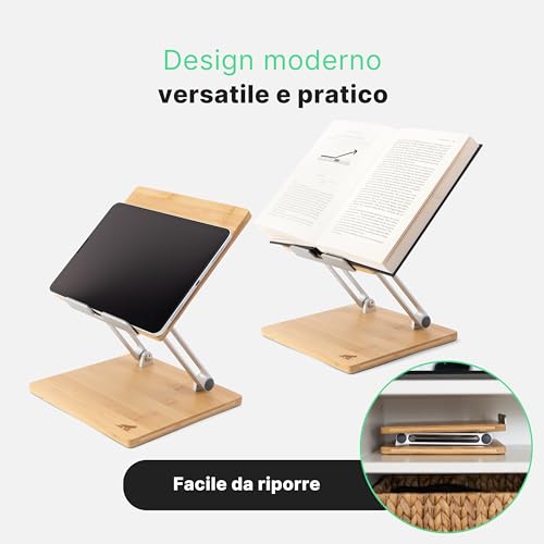 MY FAT GORILLA Stand per Laptop in Bambù, Supporto...
