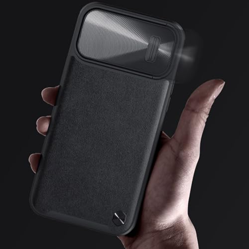 Étui de protection pour smartphone iPhone 14 anti-rayures avec cache objectif coulissant