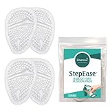Comfwalk® StepEase™ – Gel Metatarsal Pads for Ball-of-Foot Pain Relief – Soft Forefoot Cushions for High Heels, Flats & Dress Shoes – Shock Absorbing, Anti-Slip Reusable Gel Pads (Clear, Regular)