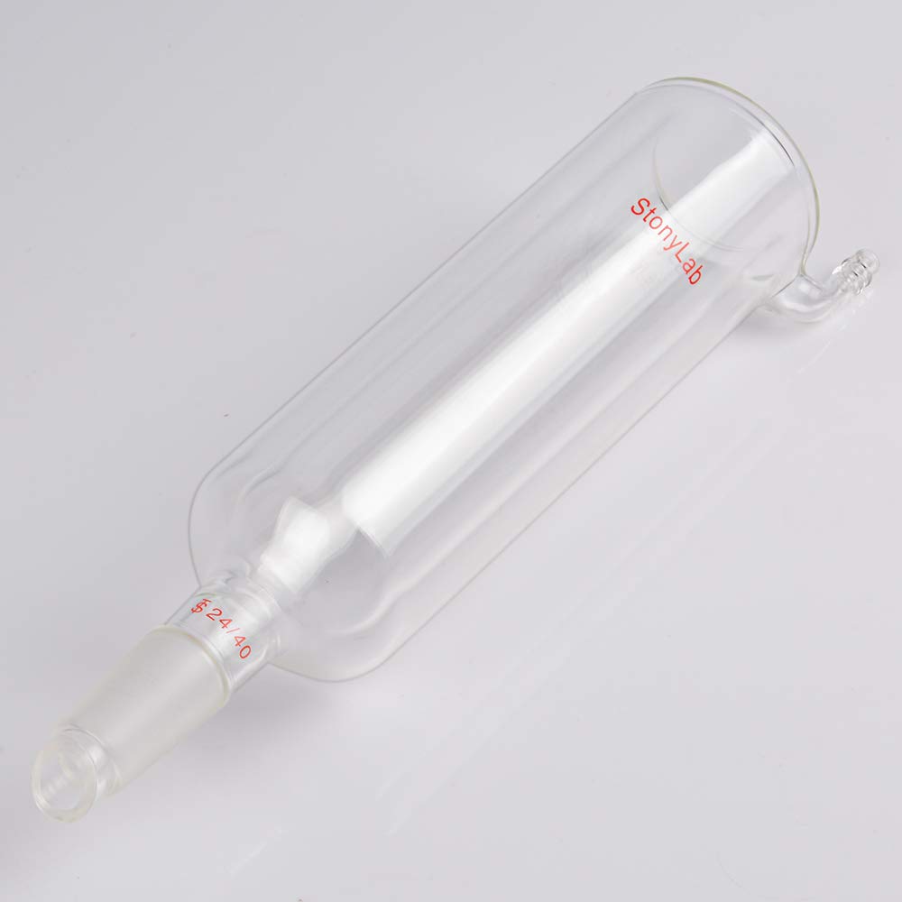 stonylab Dewar Kondensator, Borosilikatglas Kühlfinger Kondensator Trockeneis Kondensator Labor Kondensator mit 24/40 Gelenk Unterer Tropfspitze, 200 mm Mantellänge und 40 mm Innendurchmesser
