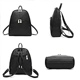 Nevenka Women Fashion Backpack Purse Leather Rucksack Bag Girls Casual Daypacks(Blue) - Image 5