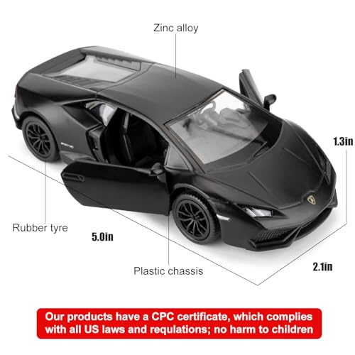 Modelo de carro Lamborghini Huracan LP610-4 1:36 Negro miniatura 3