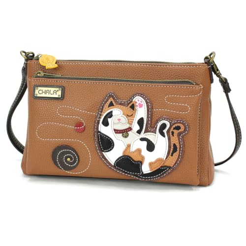 Image of CHALA RFID Protected Vegan Leather Deluxe Crossbody Bag with Adjustable Straps