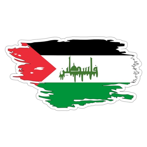Image of Palestine Flag Vinyl Waterproof Sticker Decal for Laptop Water Bottle Car Bumper Window Helmet Awareness Sticker 5 Inch