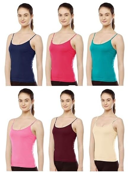Women's Cotton Camisole (Pack of 6)-image-38