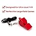 Crown Sporting Goods Ultra Loud High Pitch Red Plastic Whistle