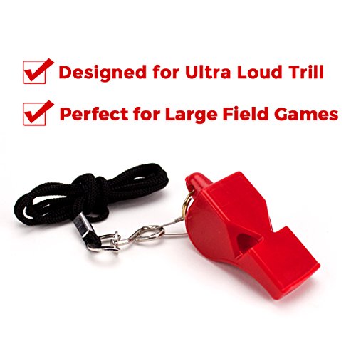 Silbato plástico rojo ultra fuerte Crown Sporting Goods miniatura 4