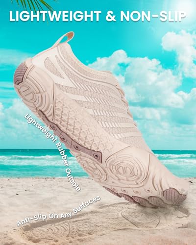 Image of Water Shoes for Women Men Quick-Dry Barefoot Shoes Breathable Aqua Socks for Swim Beach River Pool Lake Hiking Surfing Kayaking