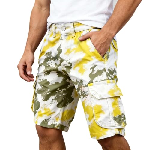 Short été homme imprimé confortable et facile à porter avec poches pratiques