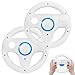 Produktbild Rennrad für Nintendo Wii Mario Kart Lenkrad für Nintendo Wii Spiel Fernbedienung 2er Pack (2 weiße Farbe)