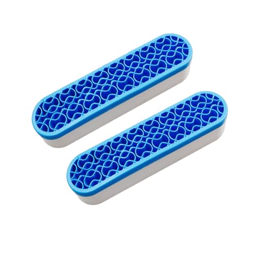 Image of TANG SONG 2 PCS Silicone Make up Brush Holder Cosmetic Storage Box Desktop Organizers (Blue)