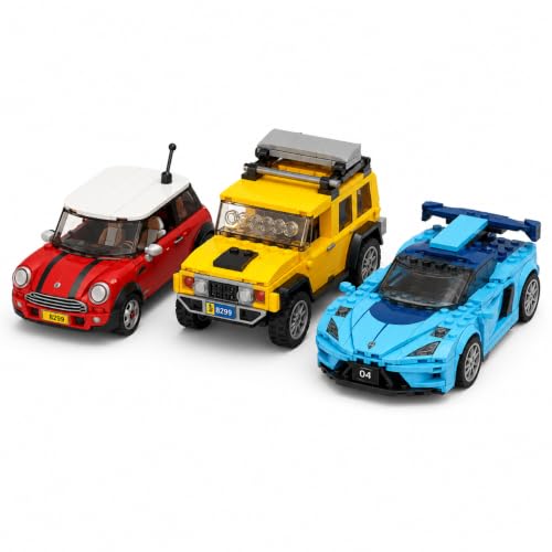 Image of Yashoni Pocket Block Pull-Back Cars Pack of 3-309 Pcs Building Blocks Set | Pull Back & Go Racing Action, STEM Construction Toy for Kids 6+ Boys & Girls | Educational 3D Building Kit, Gift