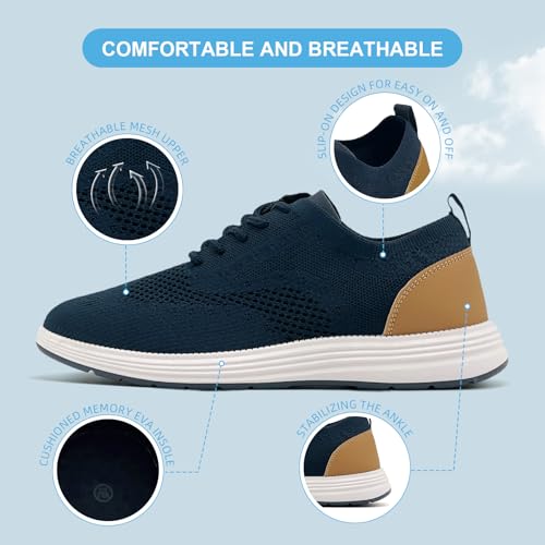 Image of Casual Dress Shoes for Men Business Oxfords Fashion Sneakers Comfortable Loafers Men's Walking Shoes