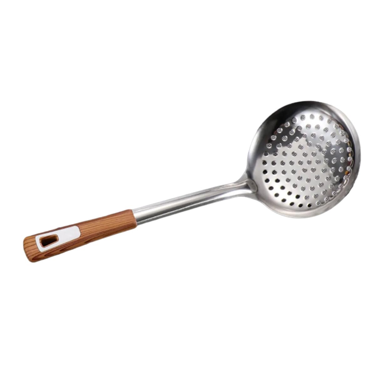 Jazuaiao Stainless Steel Perforated Kitchen Spoon Moleculars Cooking Caviars Colander Filter Kitchen HotPot Colander Cooking Thickened Strainer