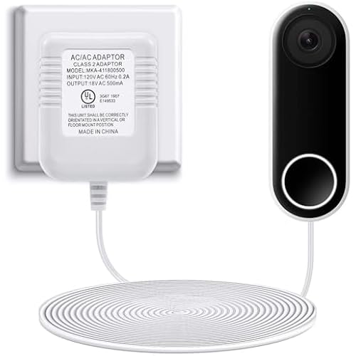 Hotop Power Adapter Compatible with Nest Hello Video Doorbell