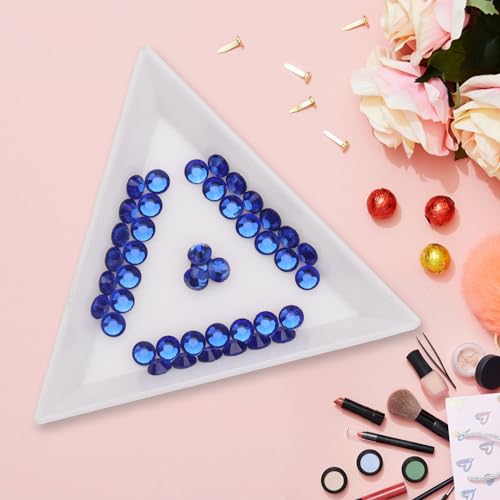 Image of Jollin 1440pcs Flatback Rhinestones Glue Fix Crystal Glass Diamantes Gems for Crafting Nail Art Crafts Decorations Clothes Shoes 4.8 mm (ss20, Sapphire)