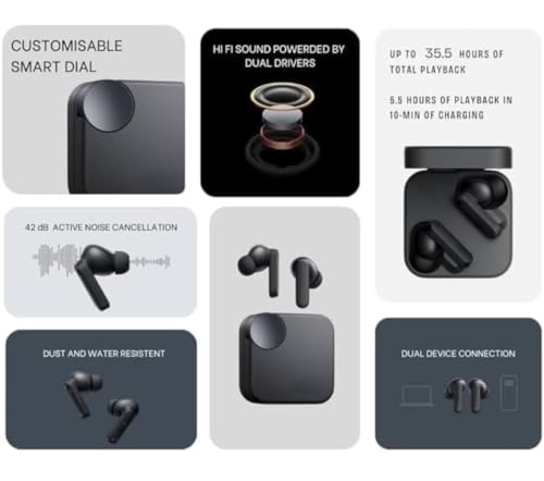 Image of Wireless Earbuds Bluetooth 5.3 TWS Earphones Full Touch Control Headphones Built-in Microphone Premium Sound Quality Ensure Fast Stable & Connection with Type C Charger