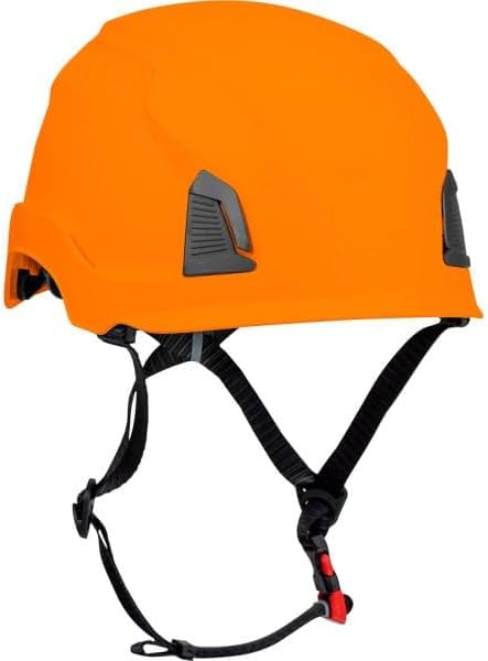 B3186942 Traverse Industrial 4-Point Chin Strap Non-Vented Climbing Helmet Orange