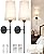 NookNova Battery Operated Wall Sconce Set of 2, 13000mAh Rechargeable Battery Powered Sconces with Remote Dimmable Fabric Shade Wireless Sconces Fixture for Bedroom Living Room