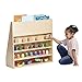 ECR4Kids Streamline Single-Sided Book Display with Storage, Classroom Bookshelf, Natural