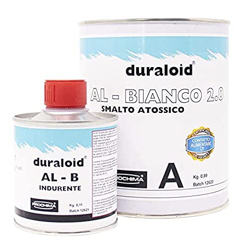PROCHIMA, Duraloid AL 2.0, Smalto Bianco, Certificato per il Contatto Permanente con Alimenti, 1 Kg