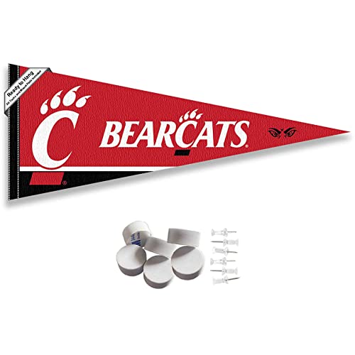 College Flags & Banners Co. Cincinnati Bearcats Pennant Flag and Wall Tack Mount Pads