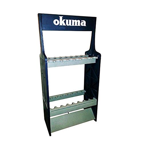 Okuma Expandable ABS Rod Rack Black Aluminum, ABS 18 rod rack